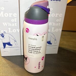 Owala 💜Leak-Proof Straw Bottle – Pink & Purple